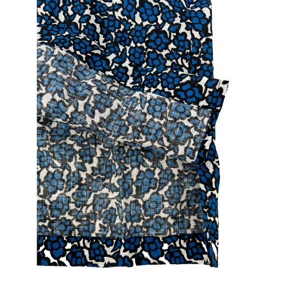 Solid & Striped The Cabana Linen Shirt Abstract Floral Lapis Blue ( S ) - Picture 3 of 4